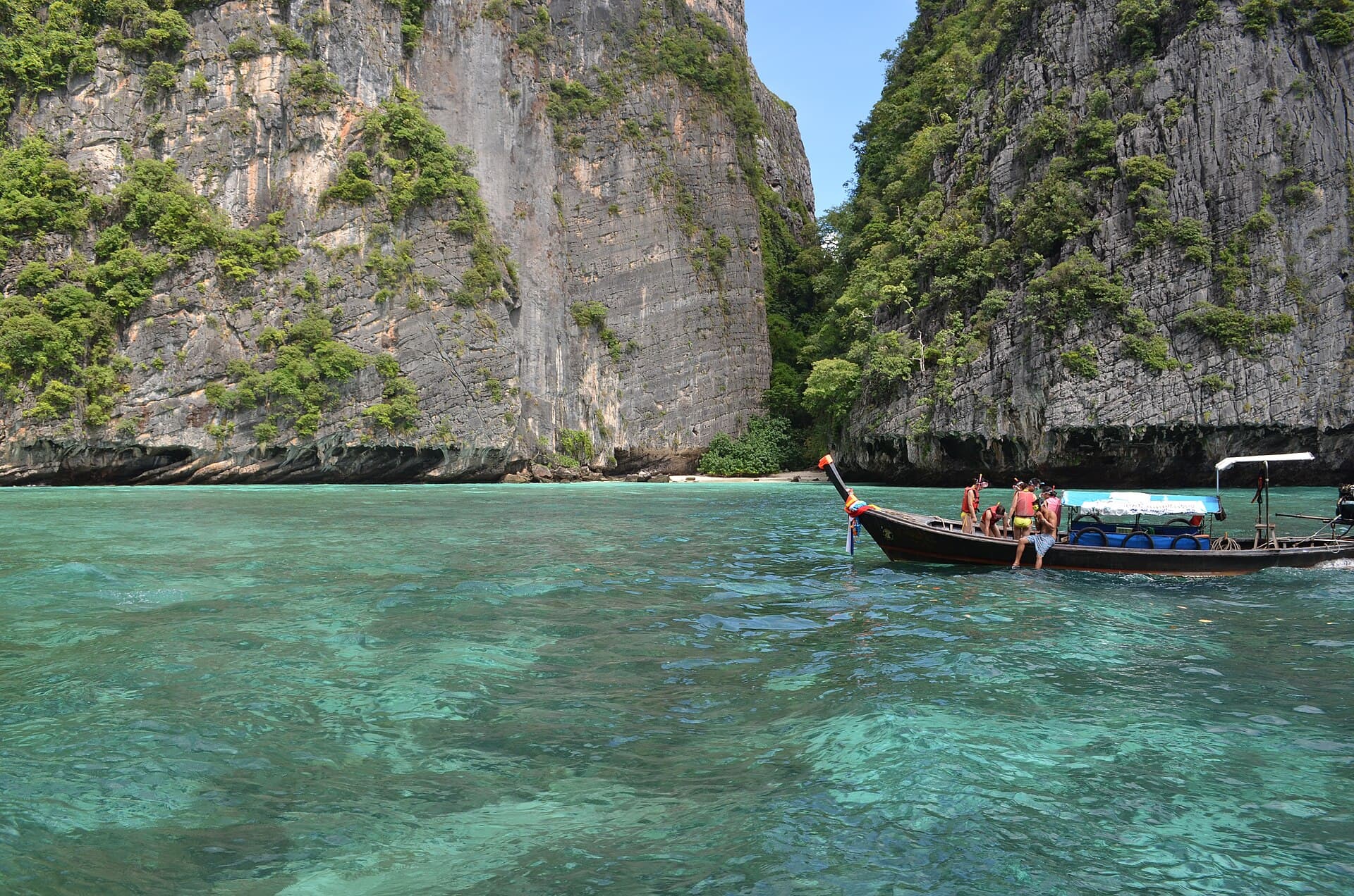 Limestone cliffs and turquoise water at Koh Phi Phi